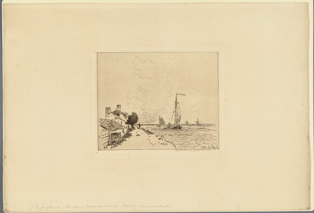 Les deux Barques à voile, Johan Barthold Jongkind