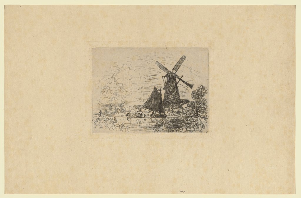 Moulins en Hollande, Johan Barthold Jongkind