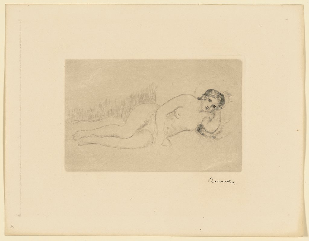 Femme nue couchée (tournée à droit), Auguste Renoir