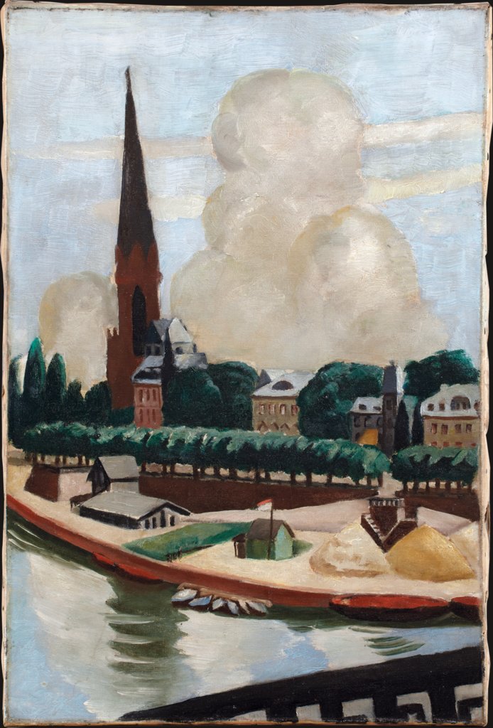 Mainufer und Kirche, Max Beckmann