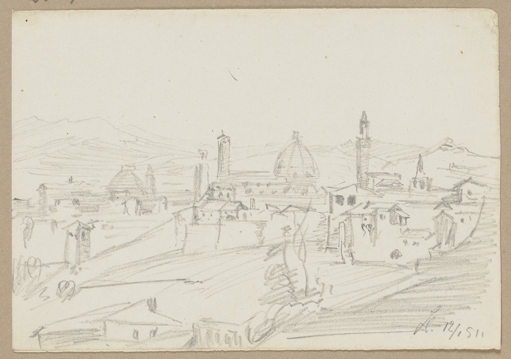 Blick auf Florenz, Friedrich Metz