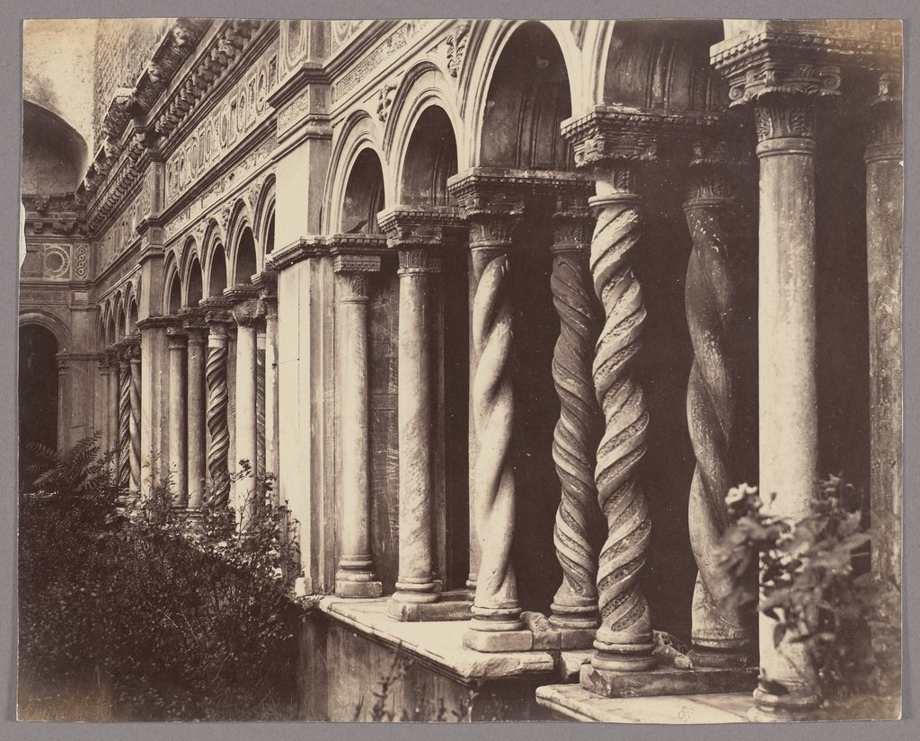 Rom: Säulen im Kreuzgang von San Giovanni in Laterano, Unbekannt, 19. Jahrhundert