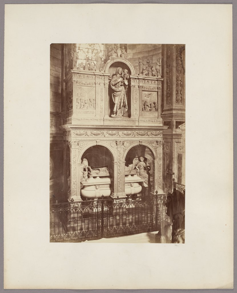 In der Kartause von Pavia: Blick auf ein Grabmal in der Kirche, Unbekannt, 19. Jahrhundert