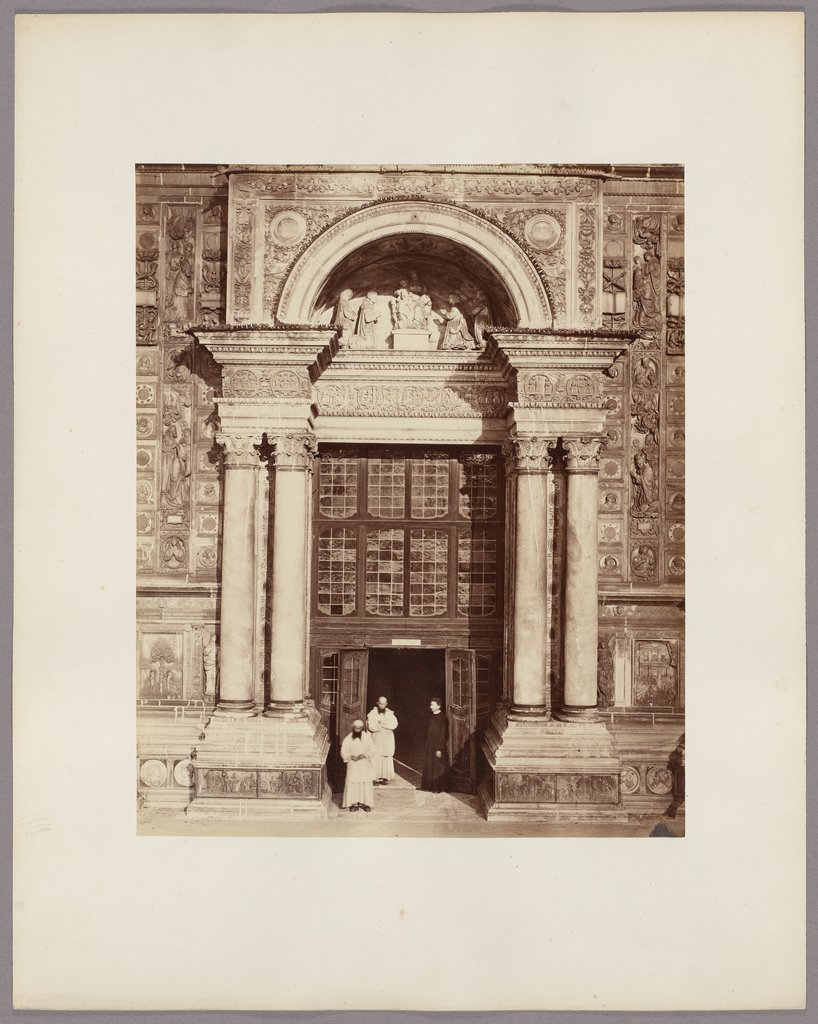 Die Kartause von Pavia: Blick auf das Hauptportal der Kirche, Unbekannt, 19. Jahrhundert