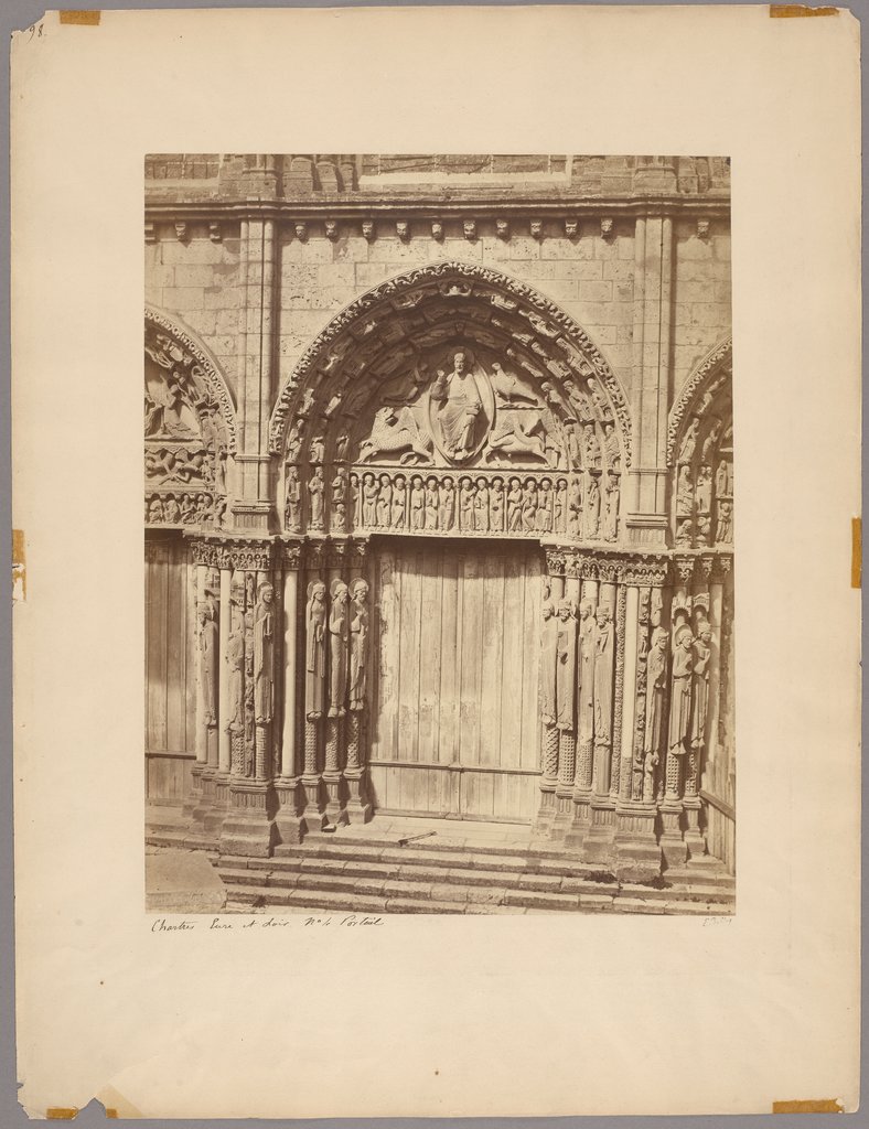 Chartres: Royal portal of the cathedral, Édouard Baldus
