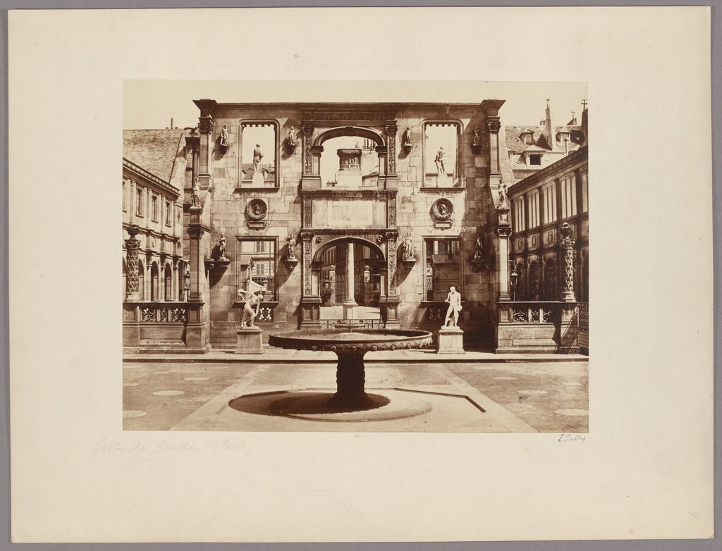Paris: The portal of Gaillon Castle in the courtyard of the École des Beaux-Arts, Édouard Baldus