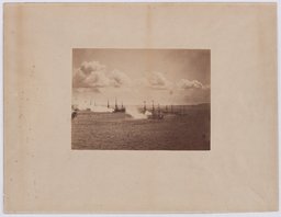 Salute of the French fleet off Cherbourg