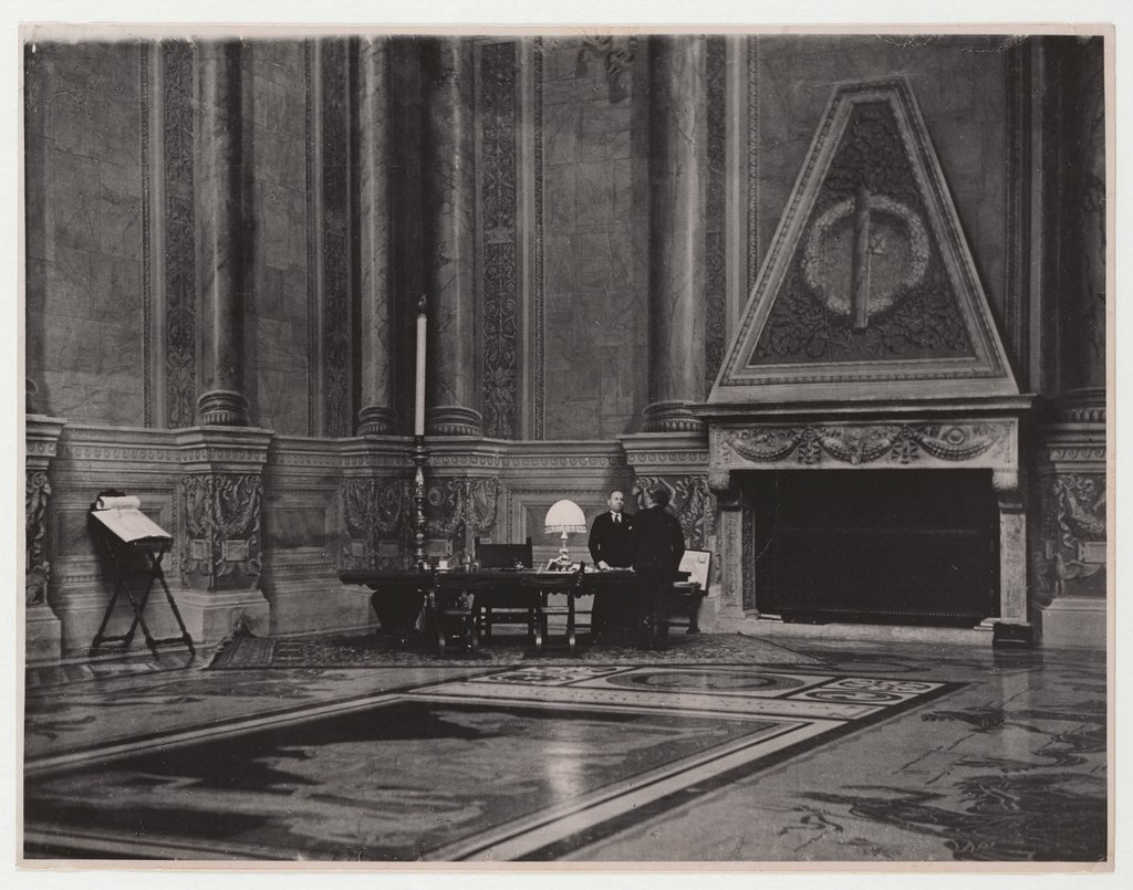Mussolini at Palazzo Venezia in Rome, Felix H. Man