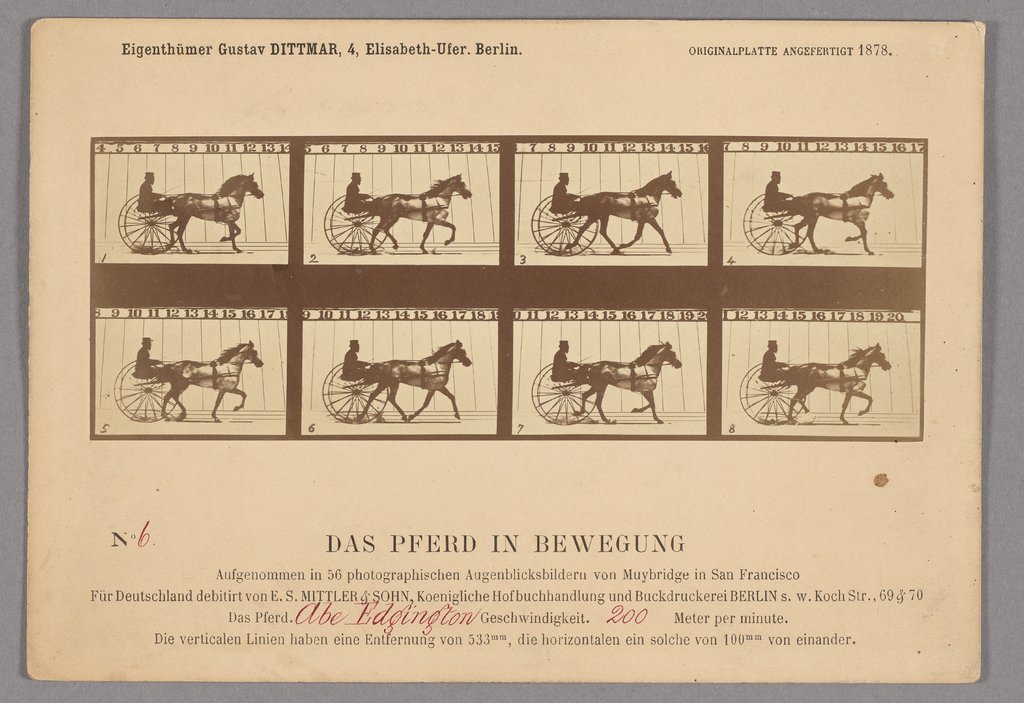 Das Pferd in Bewegung, Eadweard Muybridge