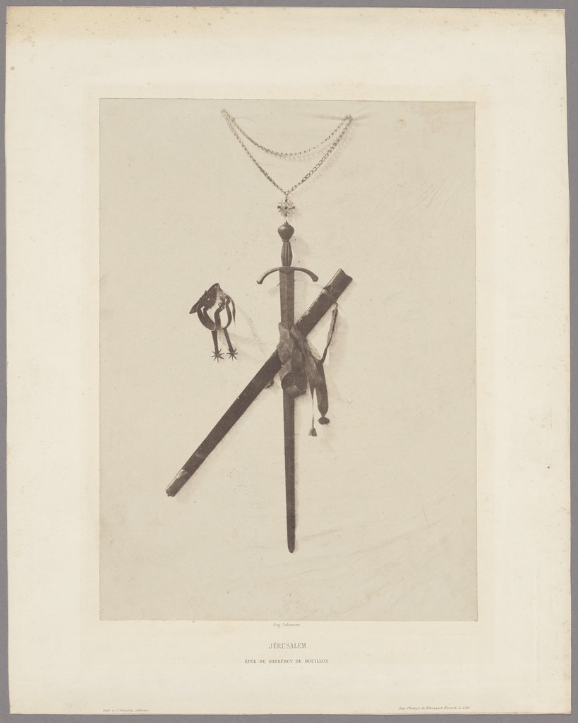 The Sword of the Crusader Gottfried von Bouillon in Jerusalem, Auguste Salzmann
