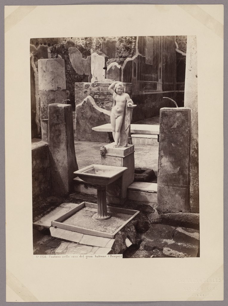 Pompeii: Fountain in the Casa del gran balcone, Giorgio Sommer