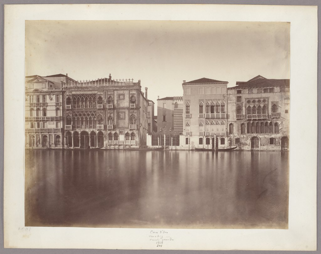 Venice: View from the Canal Grande to the Cà d'Oro, Unknown, 19th century