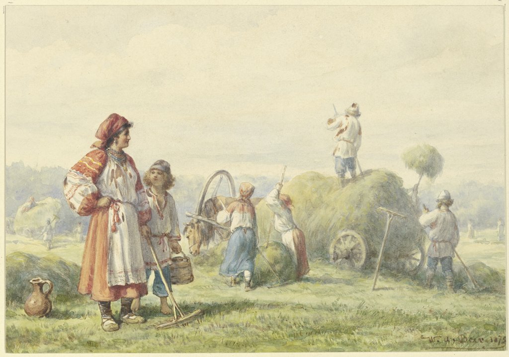 Hay harvest in Russia, Wilhelm Amandus Beer