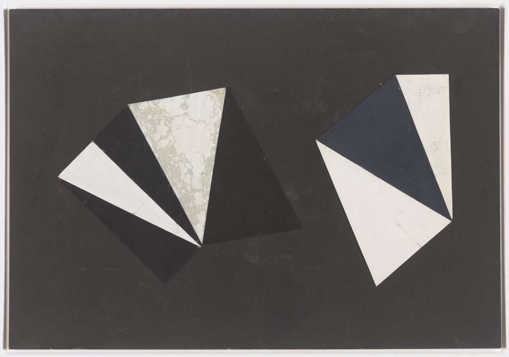 Dreiecke in Schwarz-Weiß-Grau, Hermann Glöckner