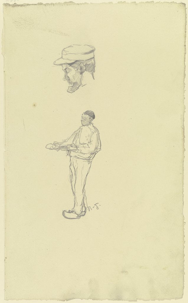 Kopf und Körper eines Arbeiters aus der "Großen Spinnerei von Edam", Rudolf Gudden