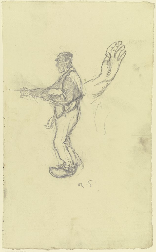 Ein Arbeiter und eine Hand aus der "Großen Spinnerei von Edam", Rudolf Gudden