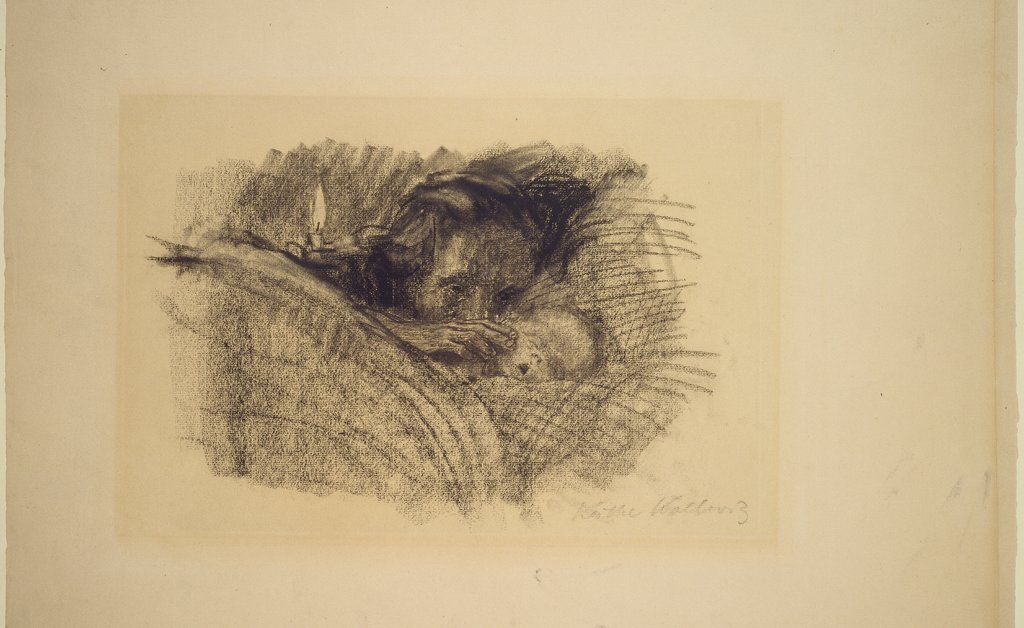 Mother at the bedside of a dead child, Käthe Kollwitz