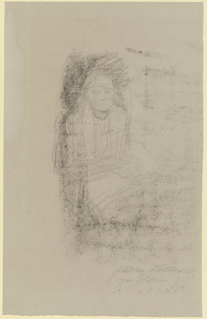 Sitzende Frau mit verschränkten Armen, Käthe Kollwitz