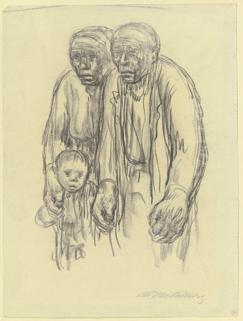 Mann, Frau und kleines Kind, Käthe Kollwitz