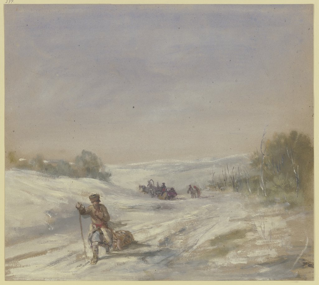 Snowy landscape, Wilhelm Amandus Beer