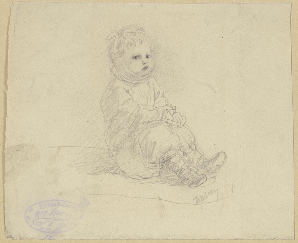 Sitting toddler, Wilhelm Amandus Beer
