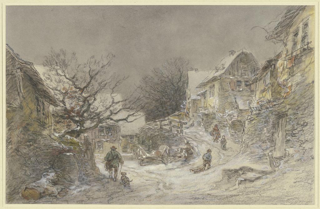 Winteransicht von Falkenstein, Anton Burger