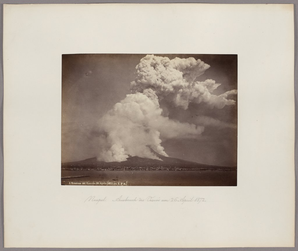 Neapel: Der Ausbruch des Vesuvs am 26. April 1872, 15 Uhr, Giorgio Sommer;   zugeschrieben