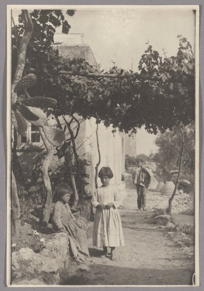 Capri: Two little girls under a vine arbour, James Winthrop Holcombe