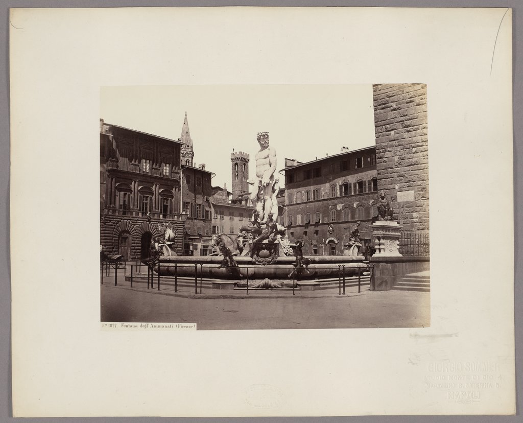 Florence: Fountain of Neptune, Giorgio Sommer