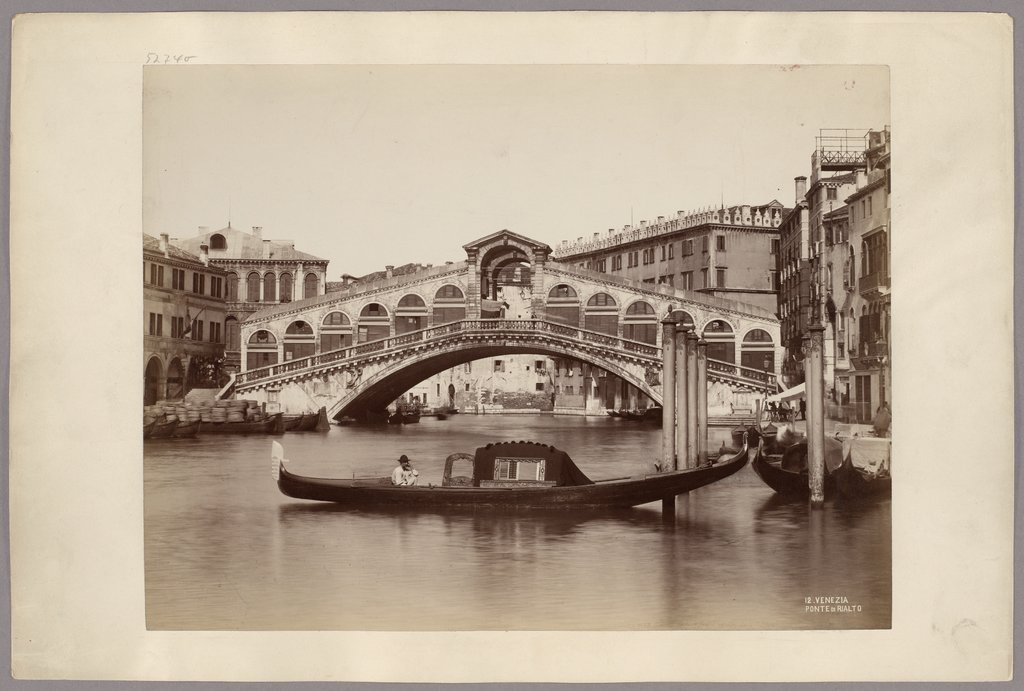 Venedig: Rialtobrücke, Carlo Naya;   zugeschrieben