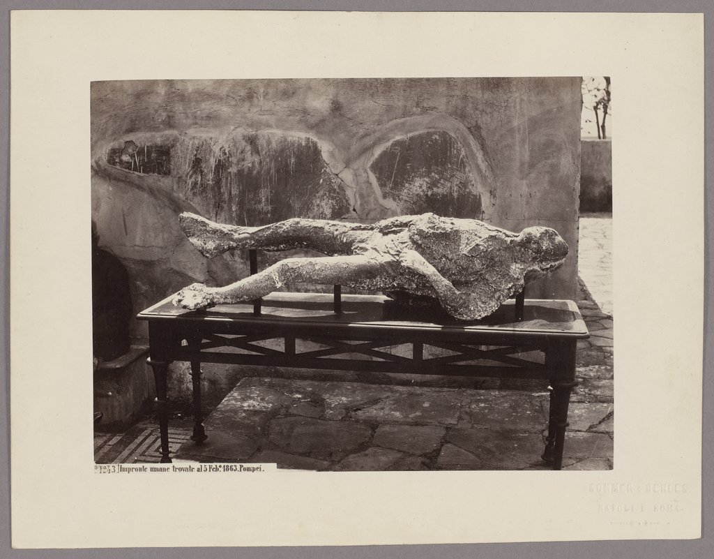 Pompeji: Gipsabdruck eines Todesopfers, Sommer & Behles, Giorgio Sommer, Edmondo Behles