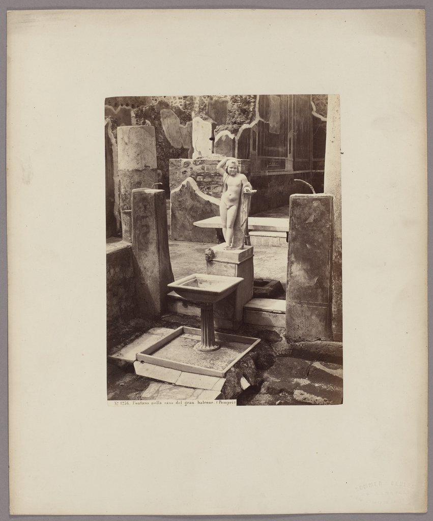 Pompeii: Fountain in the House of the Balcony, Sommer & Behles, Giorgio Sommer, Edmondo Behles