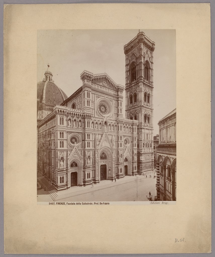 Florence: Facade of the Cathedral, No. 5407, Giacomo Brogi