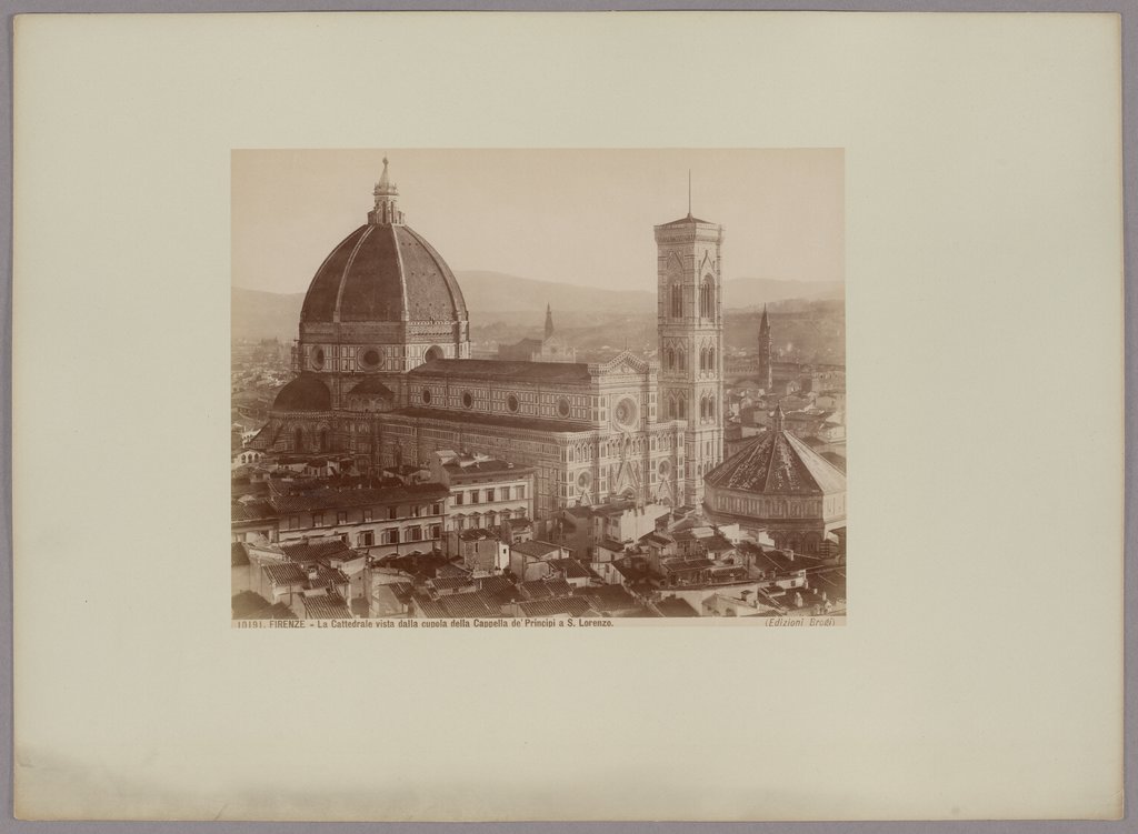 Florence: The Cathedral seen from the dome of the Cappella de'Principi in S. Lorenzo, No. 10191, Giacomo Brogi