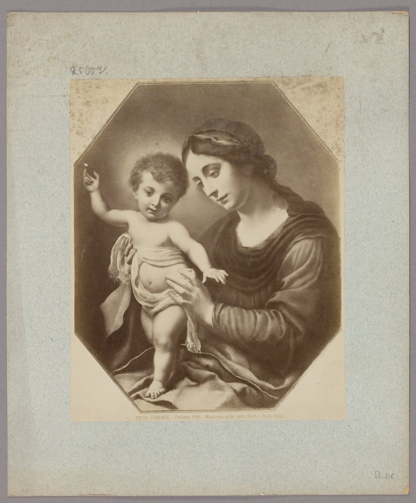 Firenze: Palazzo Pitti, Madonna detta delle Stoffe di Carlo Dolci, No. 2970, Giacomo Brogi