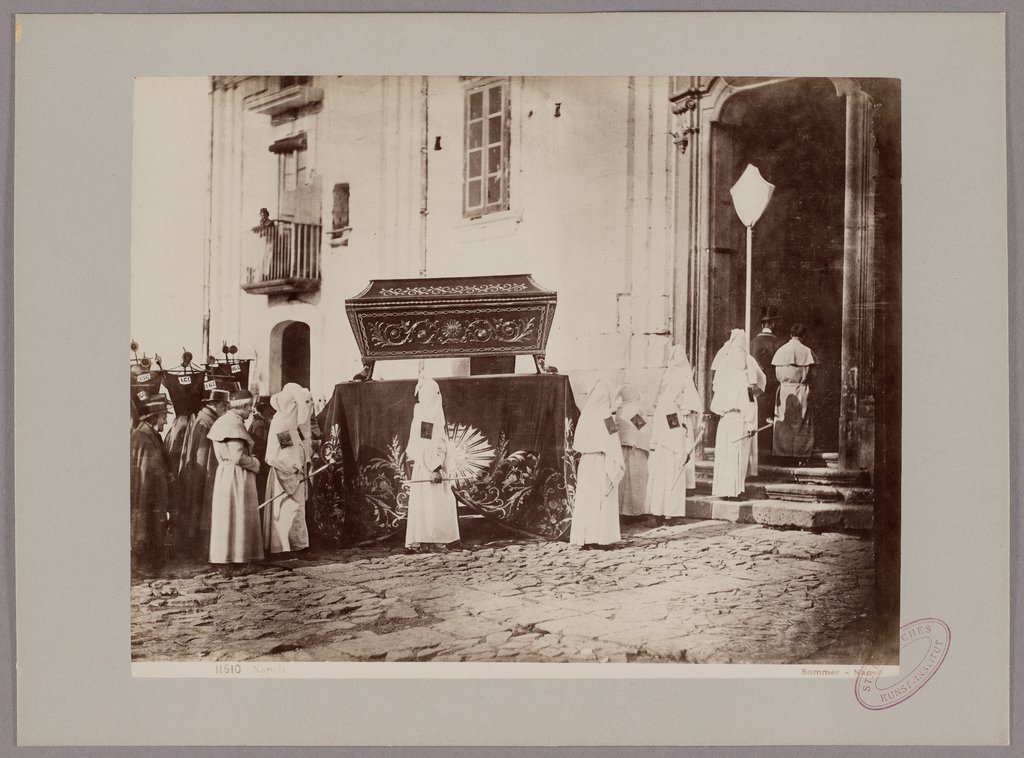 Naples: Funerary Procession of the Congregazione de San Francesco, Giorgio Sommer