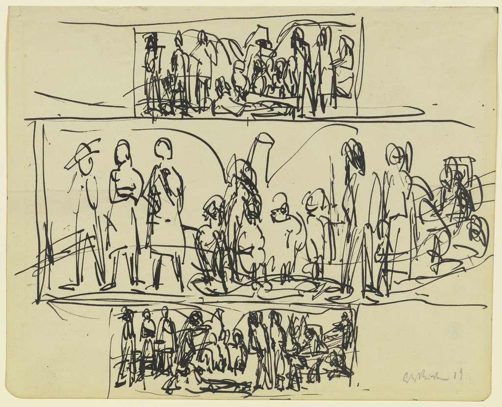 Drei Figurenkompositionen, Ernst Ludwig Kirchner