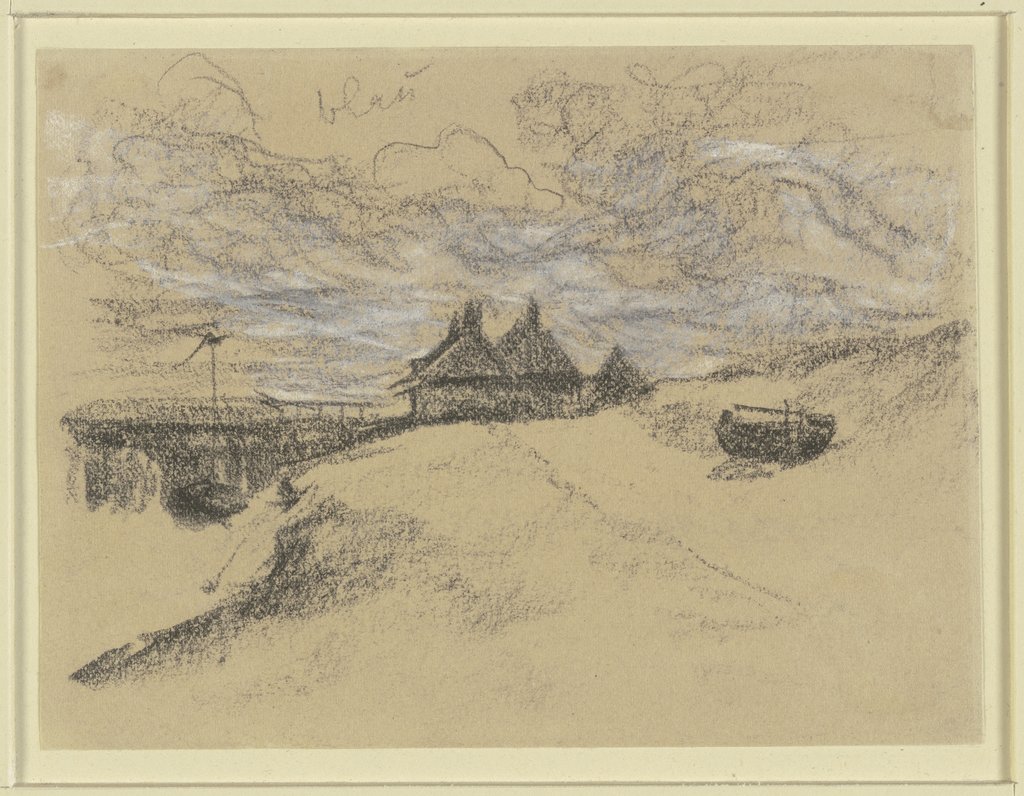 Blick von der Düne auf den Strand, Max Liebermann
