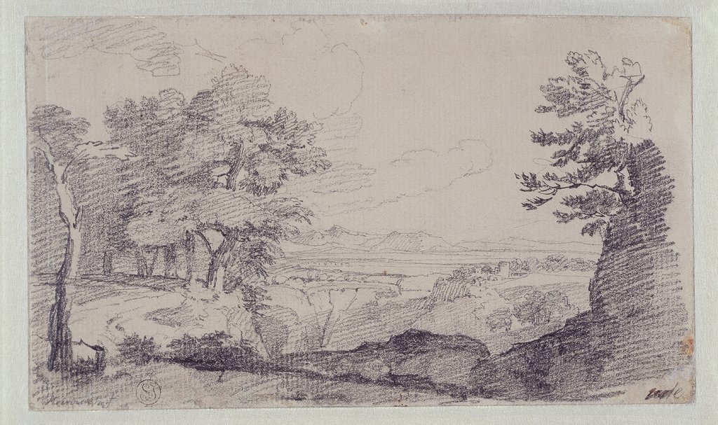 View on a plain, Johan Christian Clausen Dahl;   ?, August Heinrich;   ?