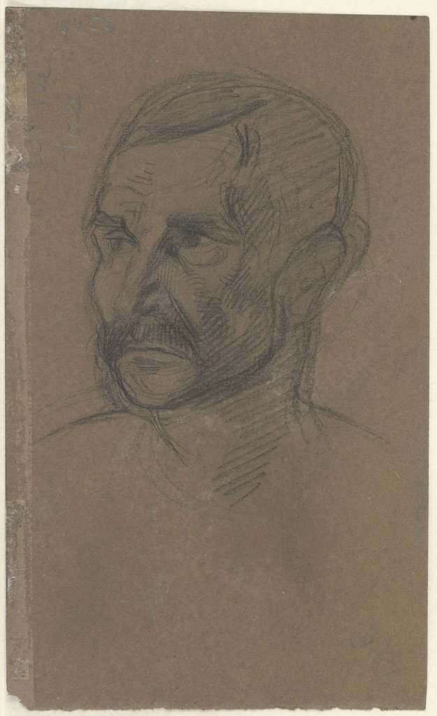A man's head, Eugène Delacroix