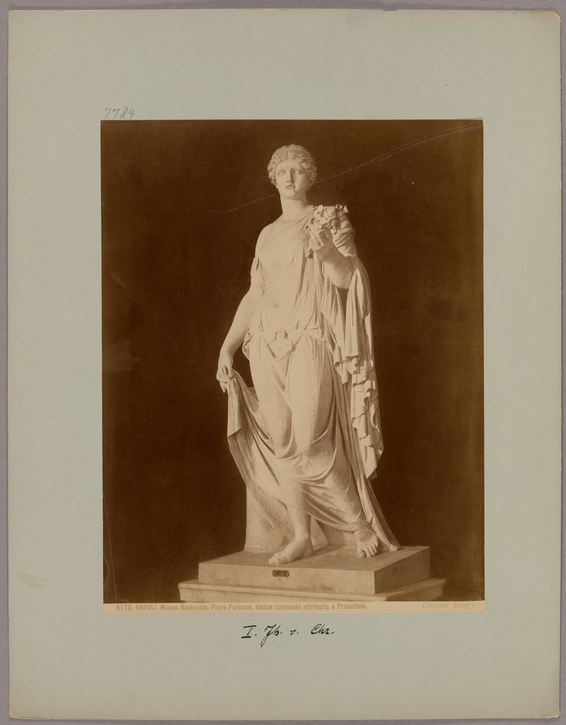 Naples: National Museum, Flora Farnese, colossal statue attributed to Prassitele, No. 5172, Giacomo Brogi