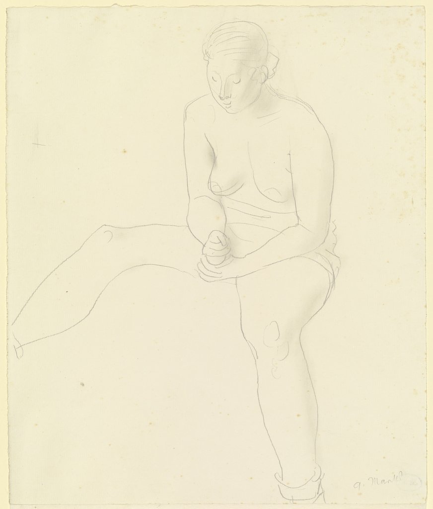 Female nude, sitting, Gerhard Marcks