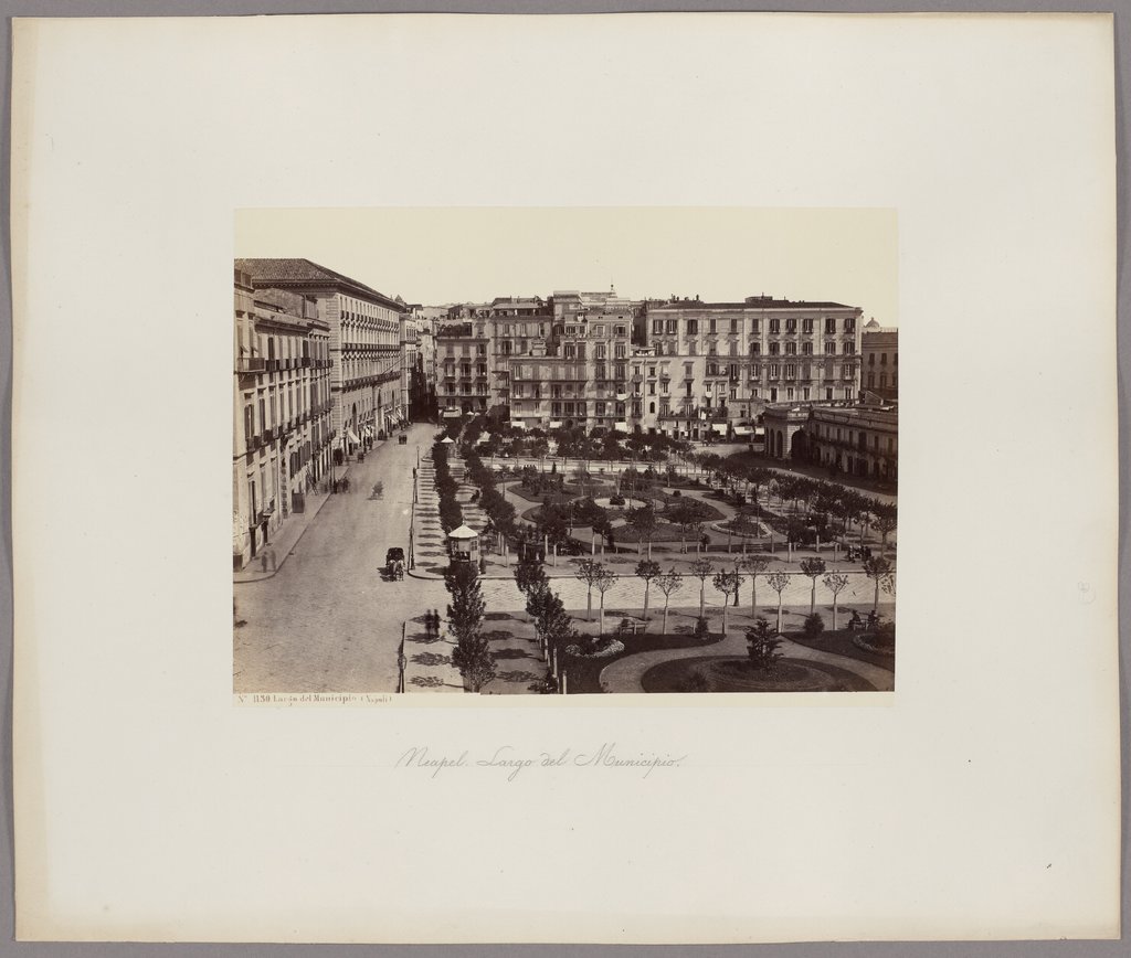 Naples: Largo del Municipio, Giorgio Sommer;   attributed