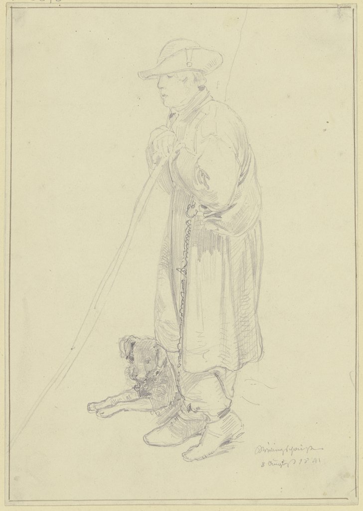 Ein Schäfer mit seinem Hund, Jakob Fürchtegott Dielmann