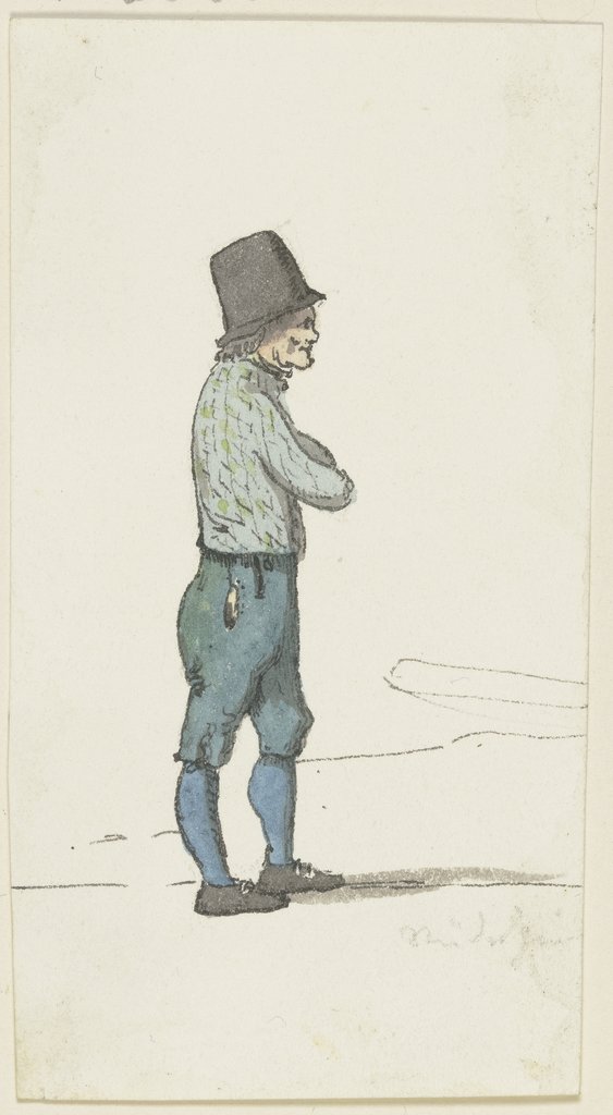 A boatman's profile, Jakob Fürchtegott Dielmann