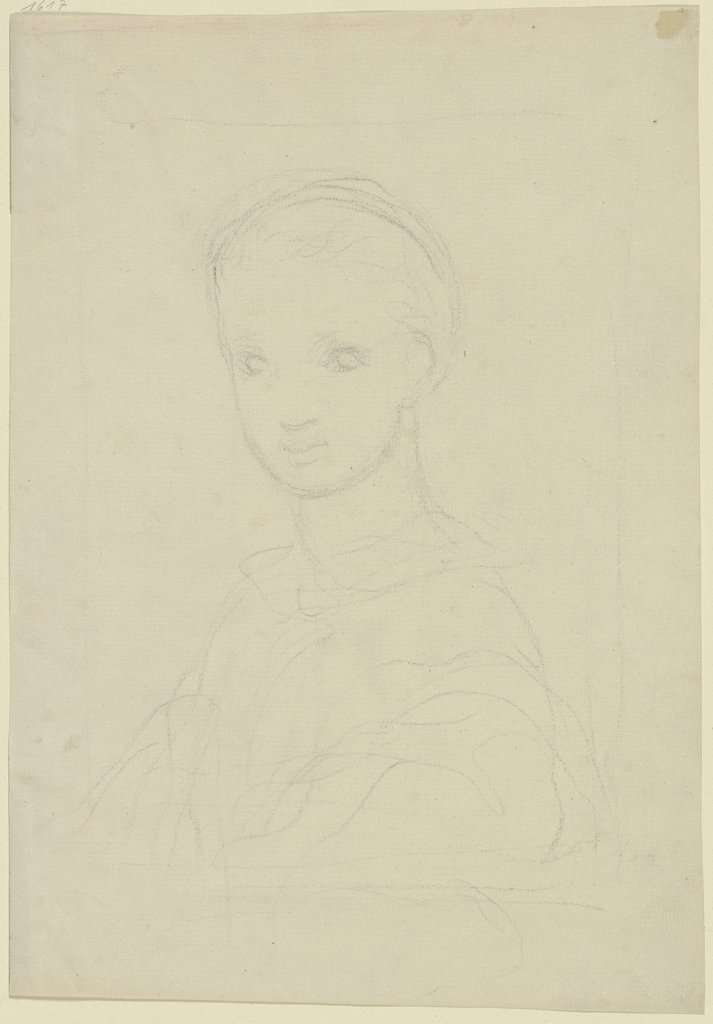 Bust portrait of a girl, Victor Müller