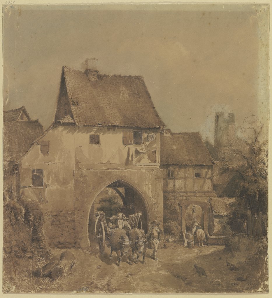 Gate to Münzenberg, Jakob Fürchtegott Dielmann