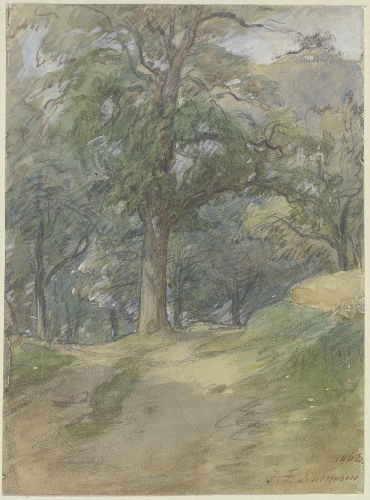 Sonniger Waldweg, Jakob Fürchtegott Dielmann