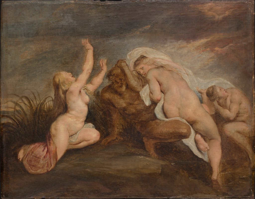 Nymphs and River God (Fragment of a Depiction of the Fall of Phaeton), copy after Peter Paul Rubens