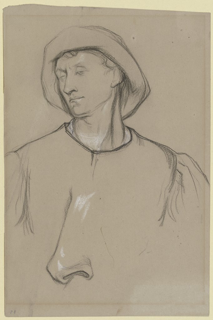 Junger Mann mit breitkrempigem Hut, Victor Müller